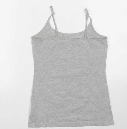 Womens UK Size 6 love to lounge Grey Basic Tank
