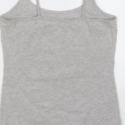 Womens UK Size 6 love to lounge Grey Basic Tank