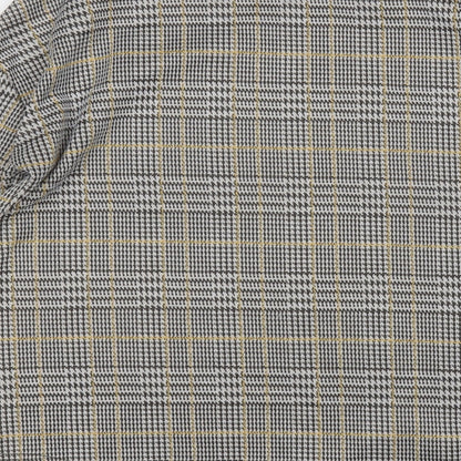 Primark Womens Yellow Round Neck Plaid Polyester Pullover Jumper Size 10