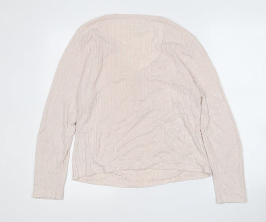 Primark Womens Pink V-Neck  Viscose Pullover Jumper Size 12