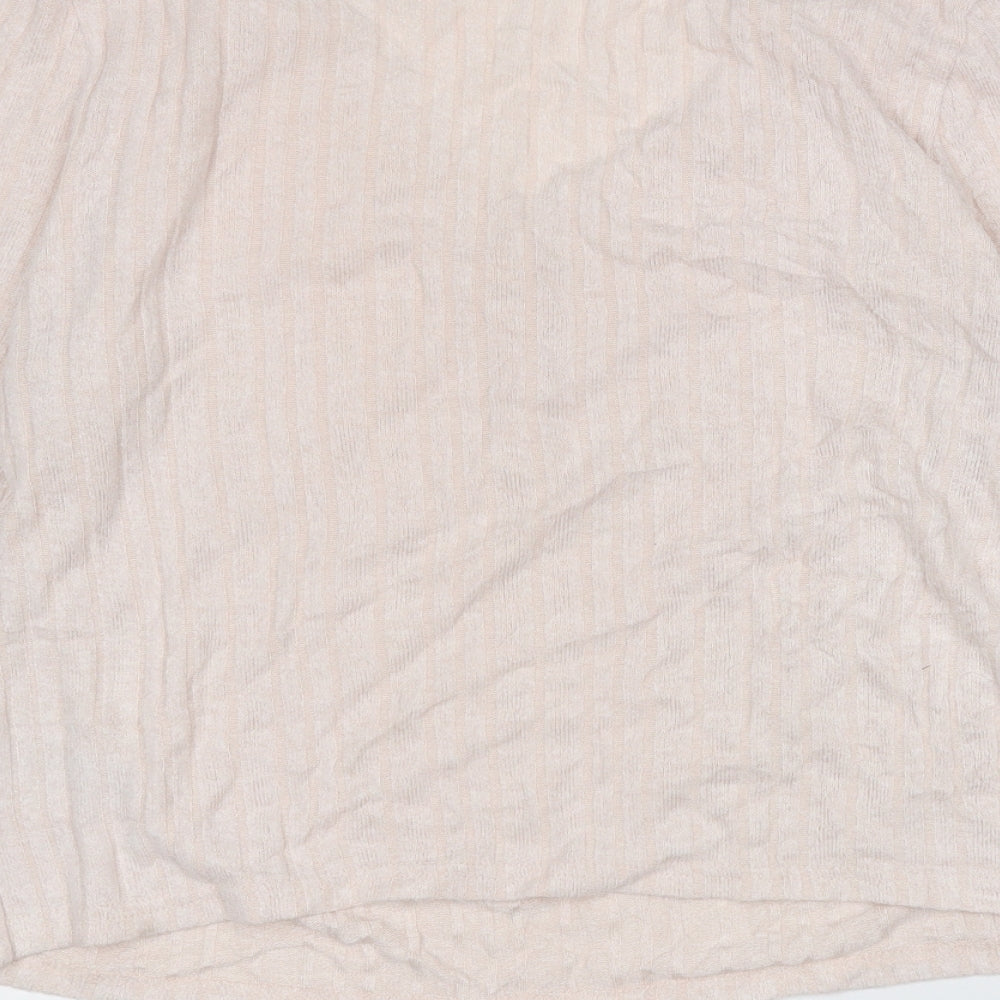 Primark Womens Pink V-Neck  Viscose Pullover Jumper Size 12