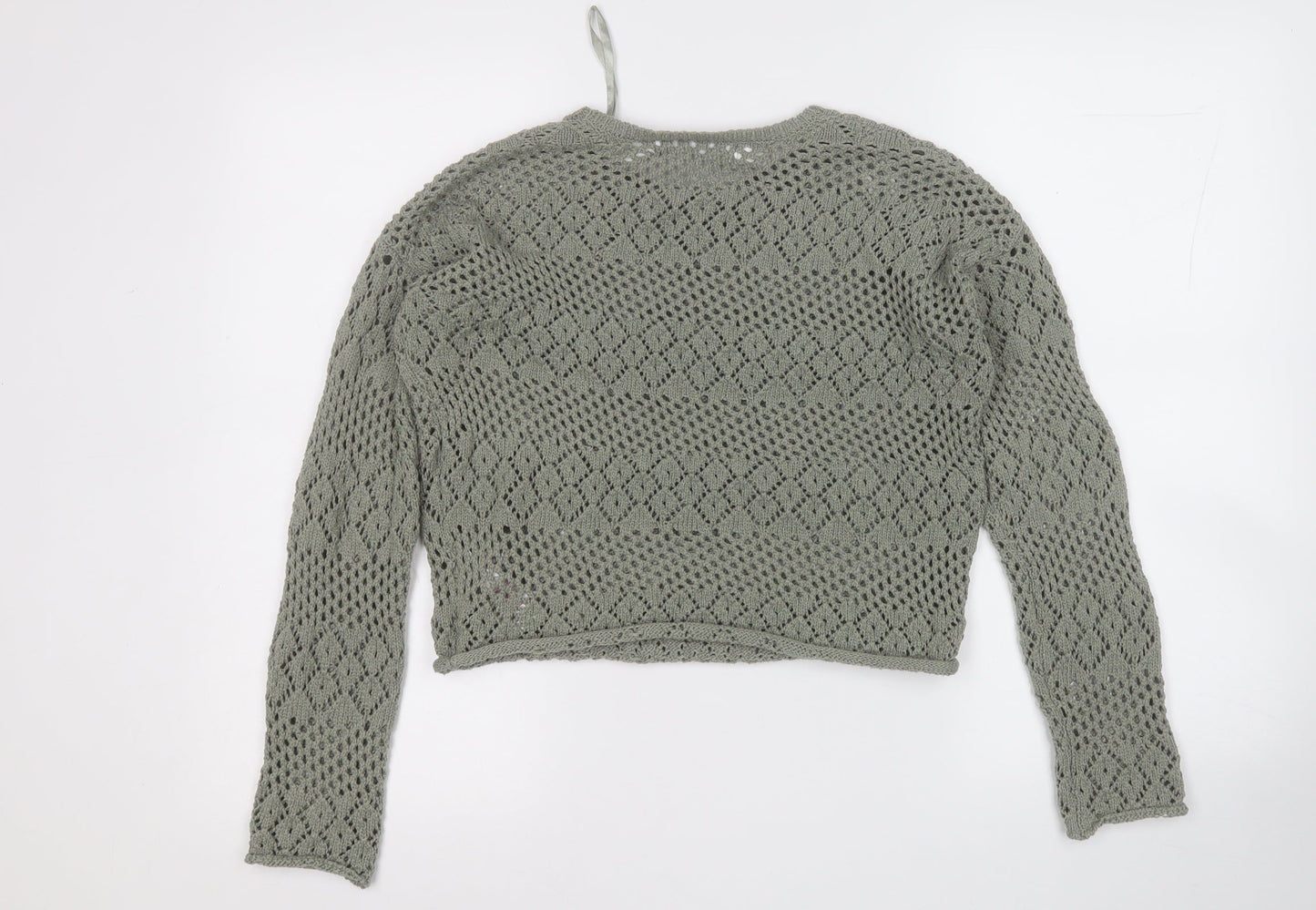 Primark Womens Green Round Neck  Polyester Pullover Jumper Size 6