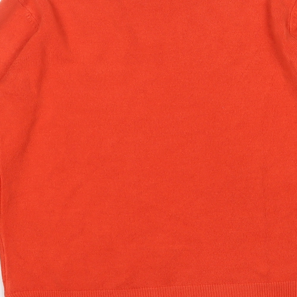 Marks and Spencer Womens Red Round Neck  Acrylic Pullover Jumper Size 8