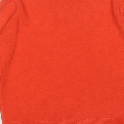 Marks and Spencer Womens Red Round Neck  Acrylic Pullover Jumper Size 8