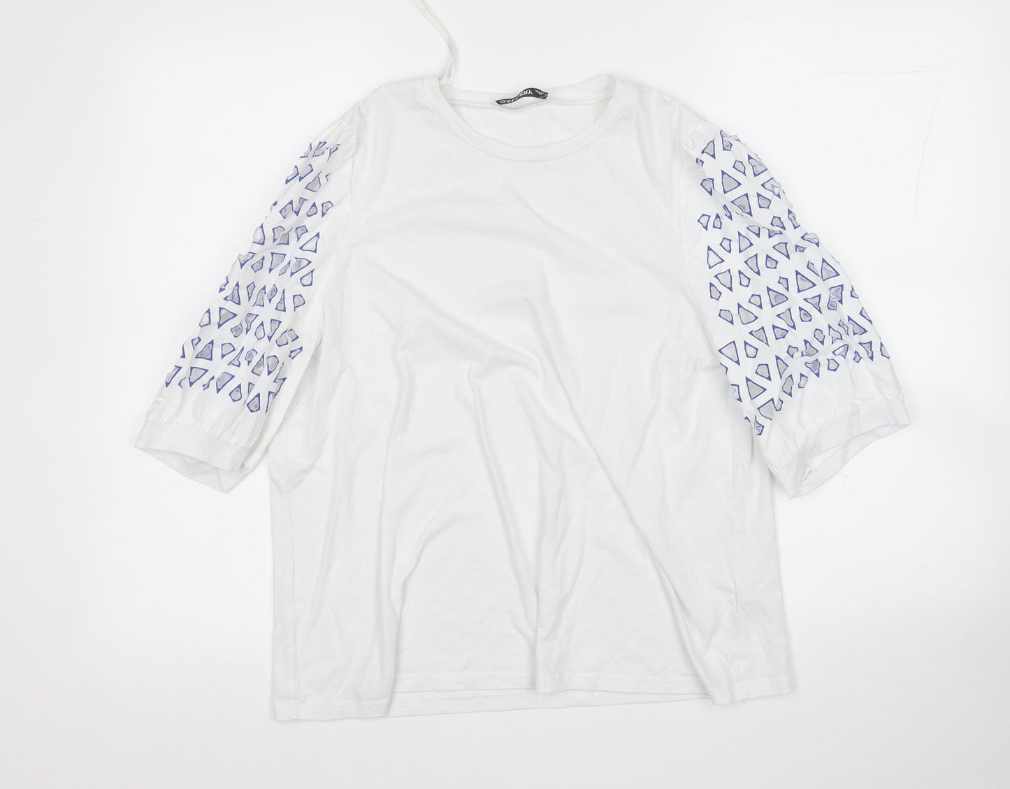 Womens UK Size M Gallery White Basic Polo