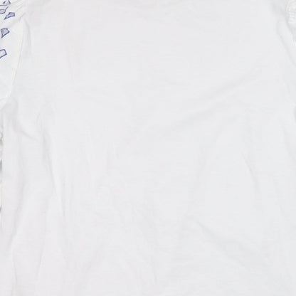 Womens UK Size M Gallery White Basic Polo