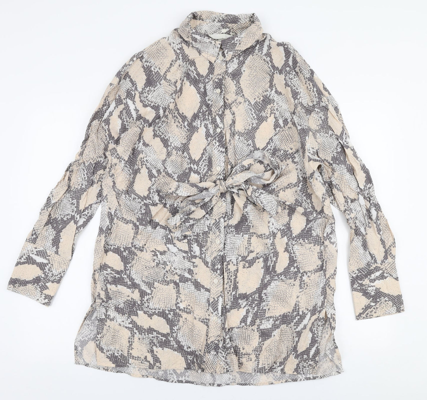 Womens UK Size S H&M Beige Basic Blouse