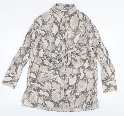 Womens UK Size S H&M Beige Basic Blouse