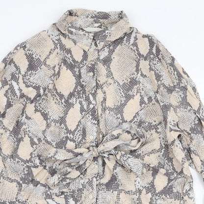 Womens UK Size S H&M Beige Basic Blouse