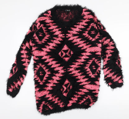 Womens UK Size S Quiz Multicoloured Pullover Jumper