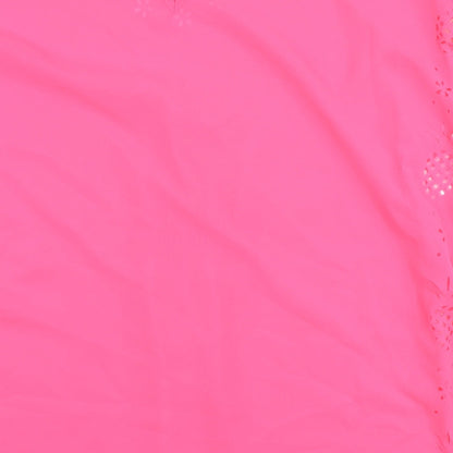 George Girls Pink  Polyester A-Line  Size L  Round Neck Pullover - beach cover up