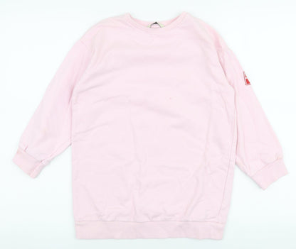 George Girls Pink  Cotton Pullover Sweatshirt Size 9-10 Years  Pullover