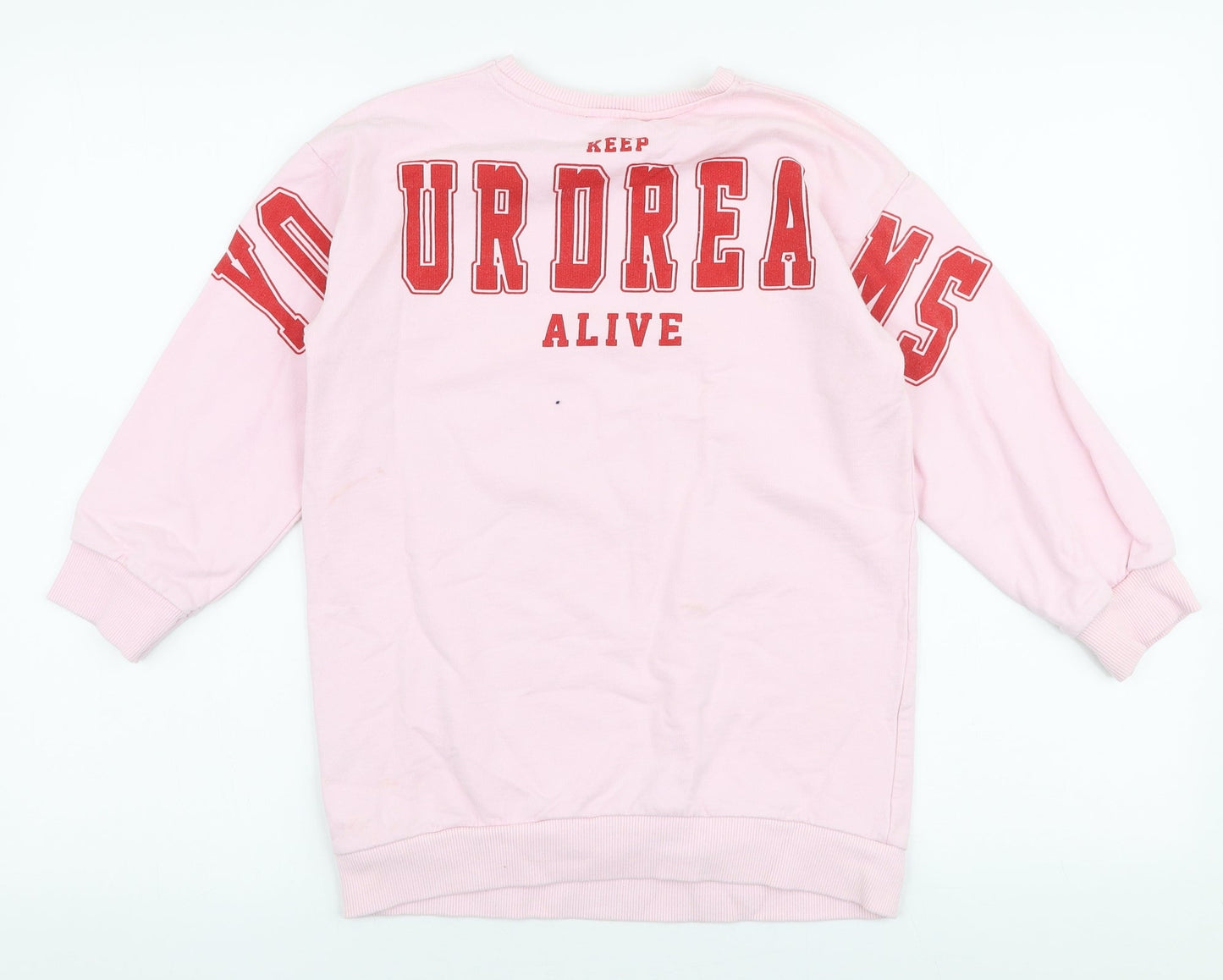 George Girls Pink  Cotton Pullover Sweatshirt Size 9-10 Years  Pullover