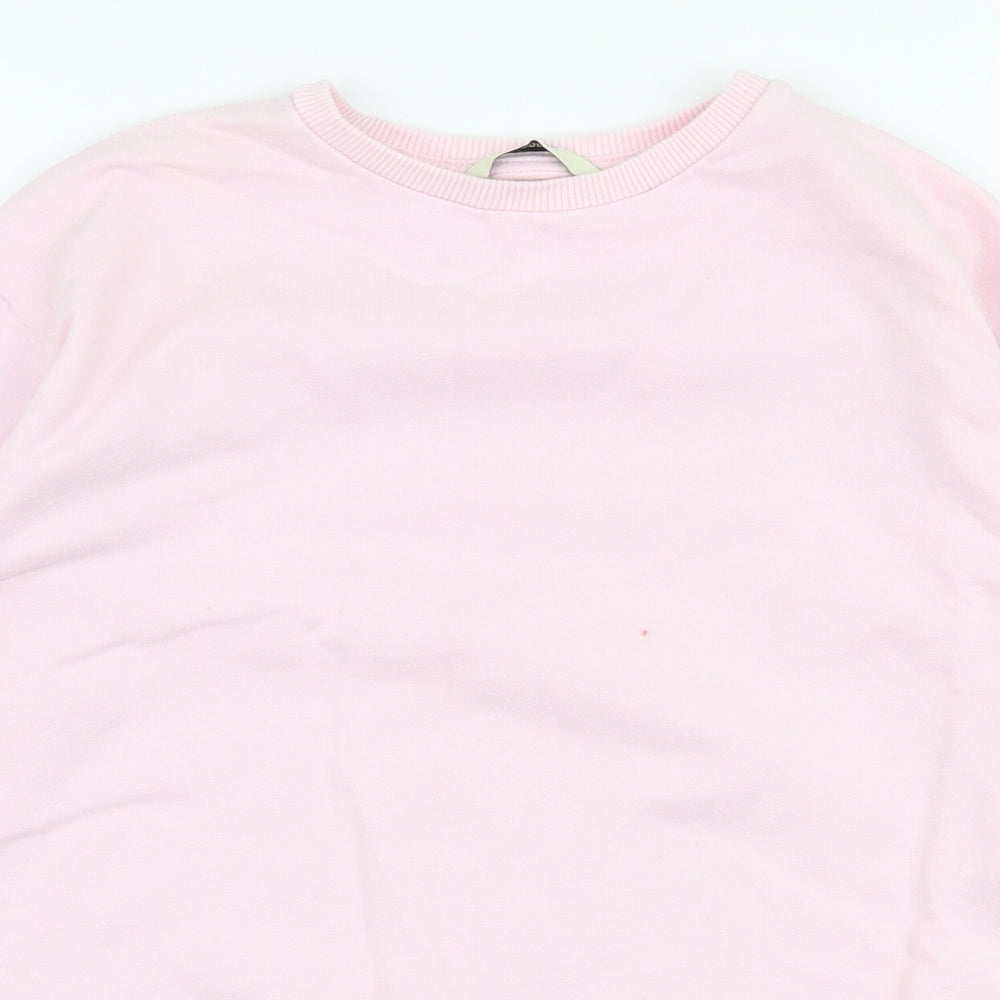 George Girls Pink  Cotton Pullover Sweatshirt Size 9-10 Years  Pullover