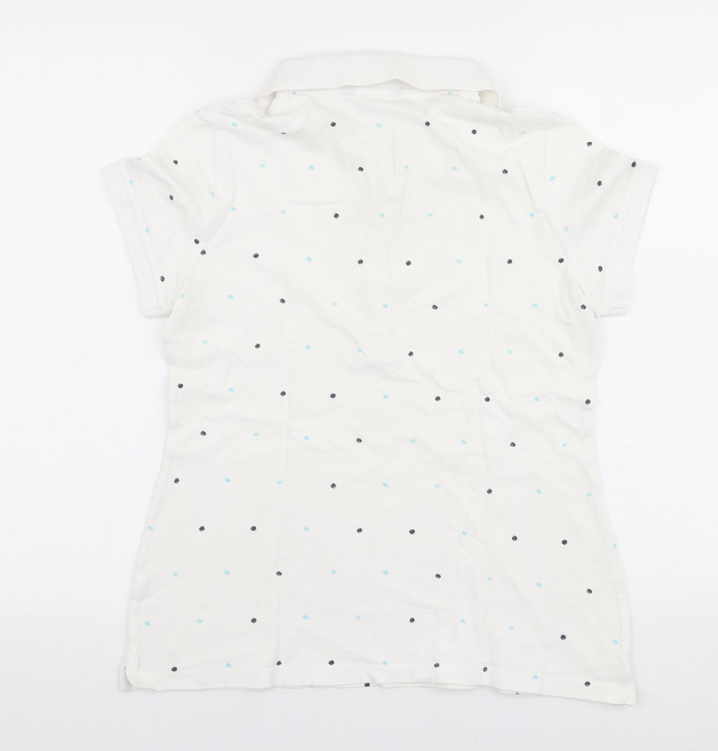 Womens UK Size S Marks and Spencer White Basic Polo