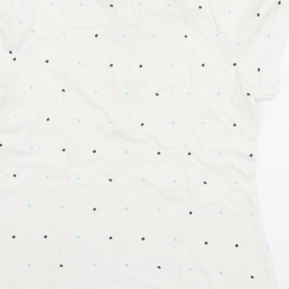 Womens UK Size S Marks and Spencer White Basic Polo
