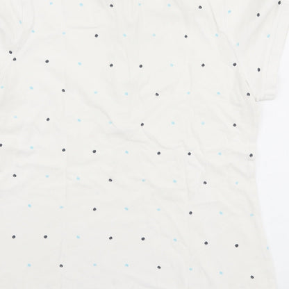 Womens UK Size S Marks and Spencer White Basic Polo