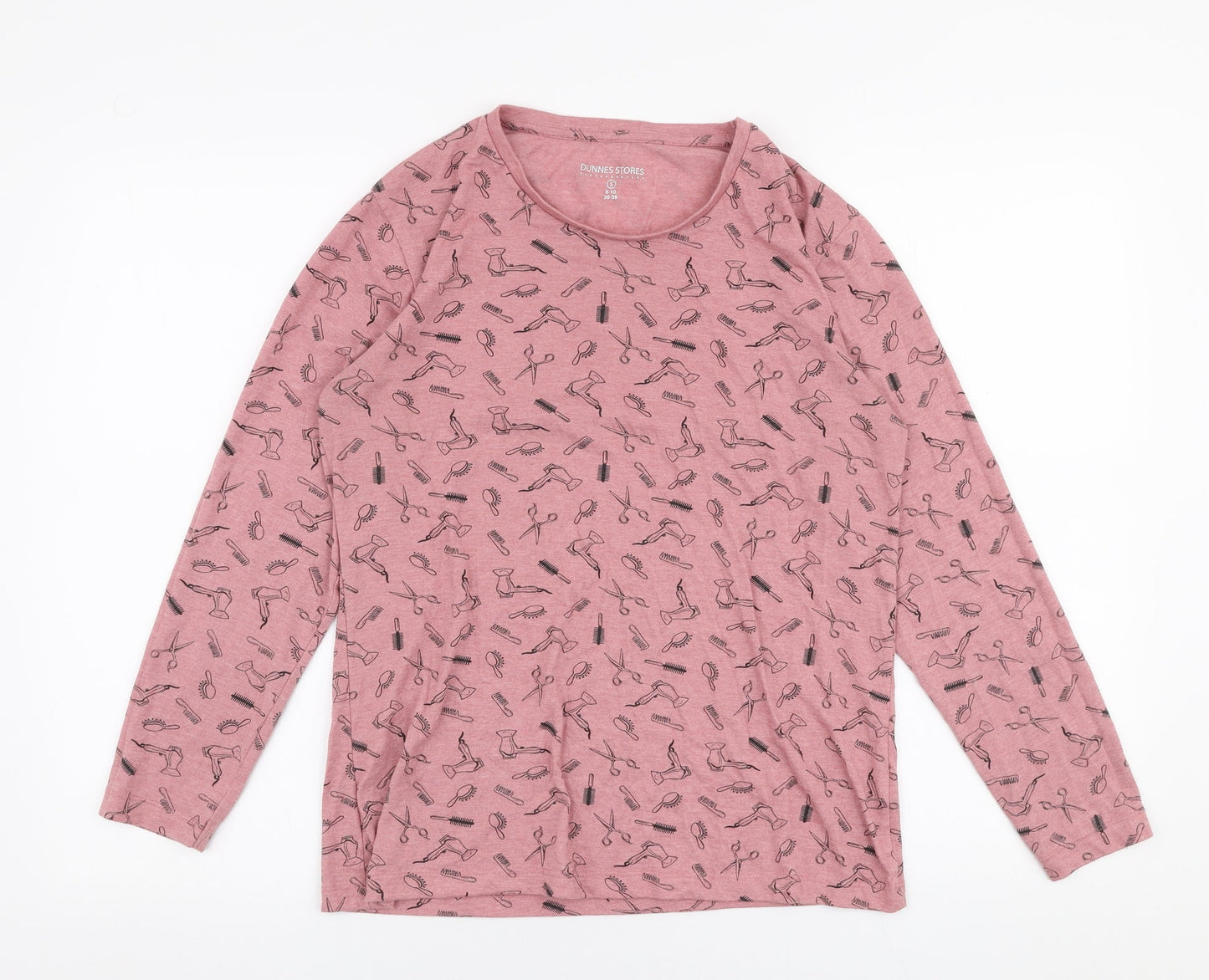 Womens UK Size S Dunnes Stores Pink Jersey T-Shirt