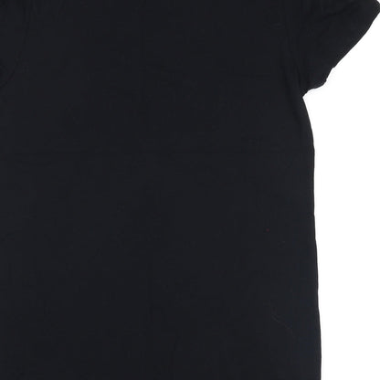 Womens UK Size XS Oasis Black Jersey T-Shirt