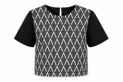 Womens UK Size 6 Miss Selfridge Black Cropped Blouse