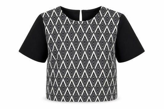 Womens UK Size 6 Miss Selfridge Black Cropped Blouse