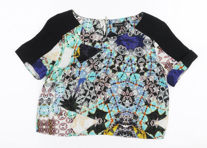 Womens UK Size 6 River Island Multicoloured Cropped Blouse