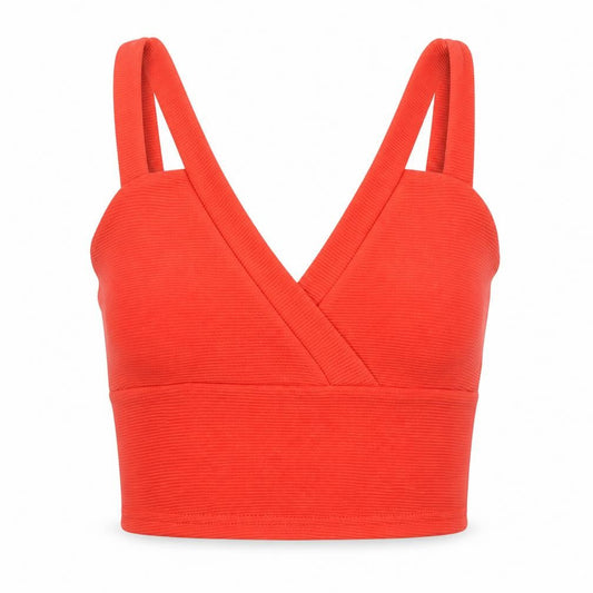 Womens UK Size 4 Miss Selfridge Orange Cropped Tank