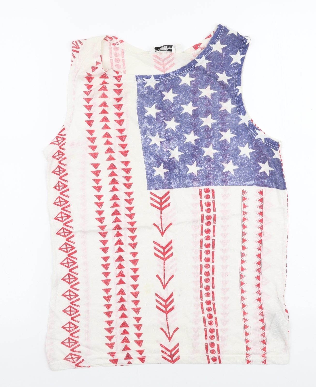 Womens UK Size 8 New Look Multicoloured Jersey Tank