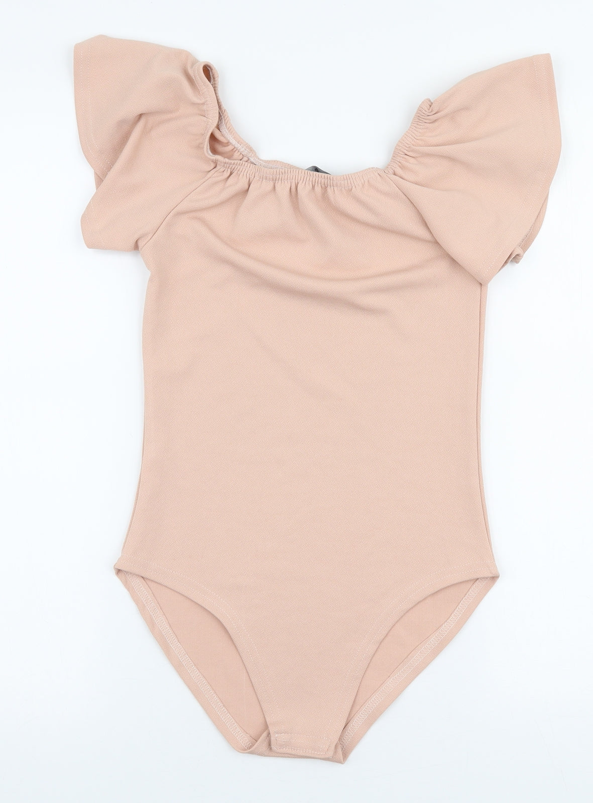 Exhibit Womens Pink  Polyester Bodysuit One-Piece Size 8  Snap