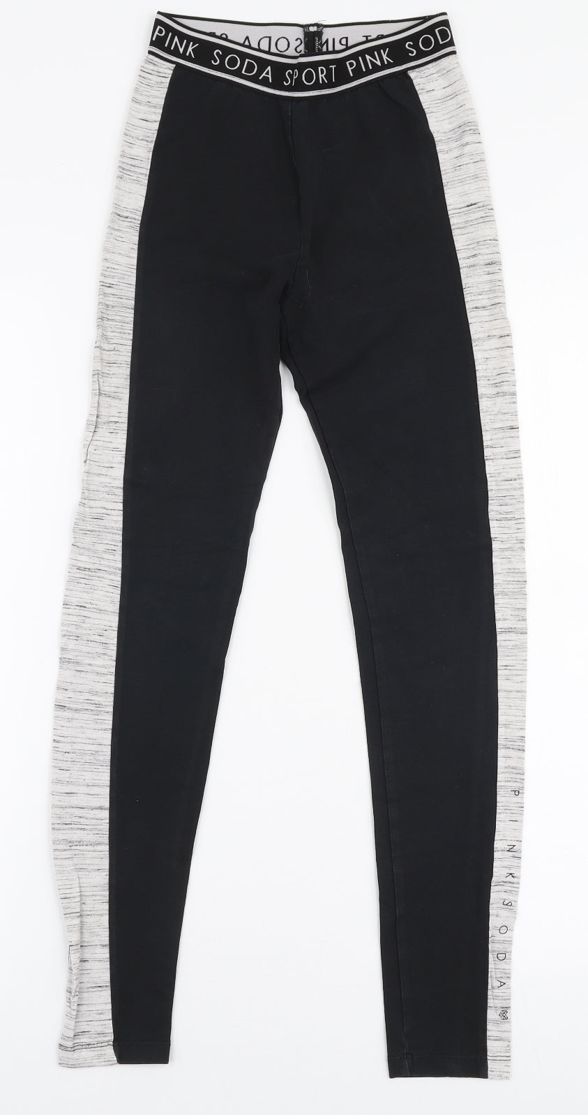 Pink Soda Womens Black  Polyester Capri Leggings Size 4 L25 in