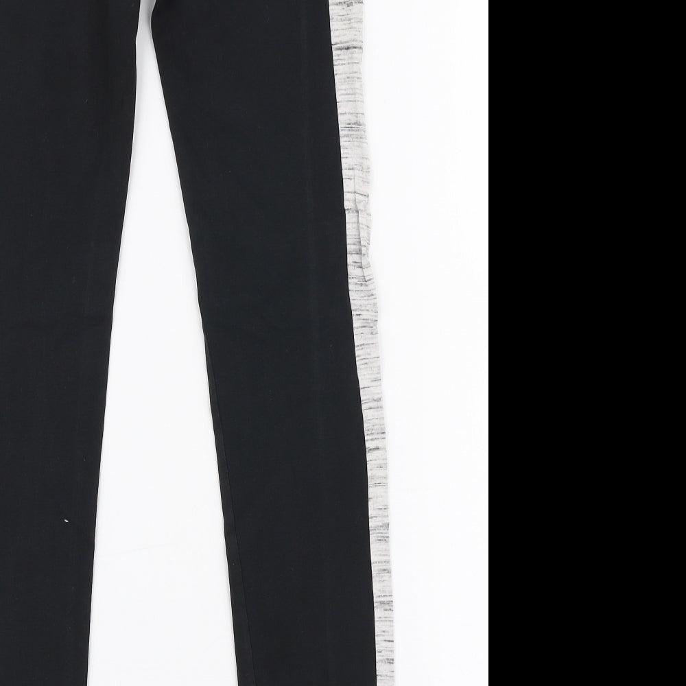 Pink Soda Womens Black  Polyester Capri Leggings Size 4 L25 in