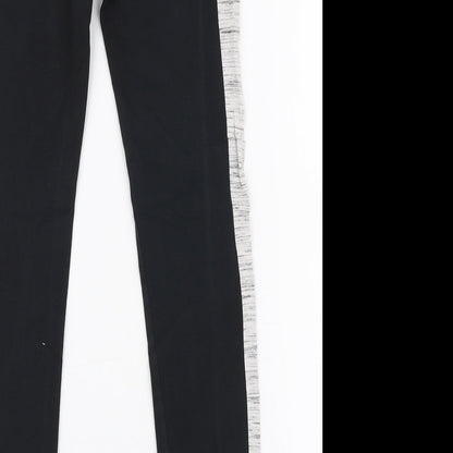 Pink Soda Womens Black  Polyester Capri Leggings Size 4 L25 in