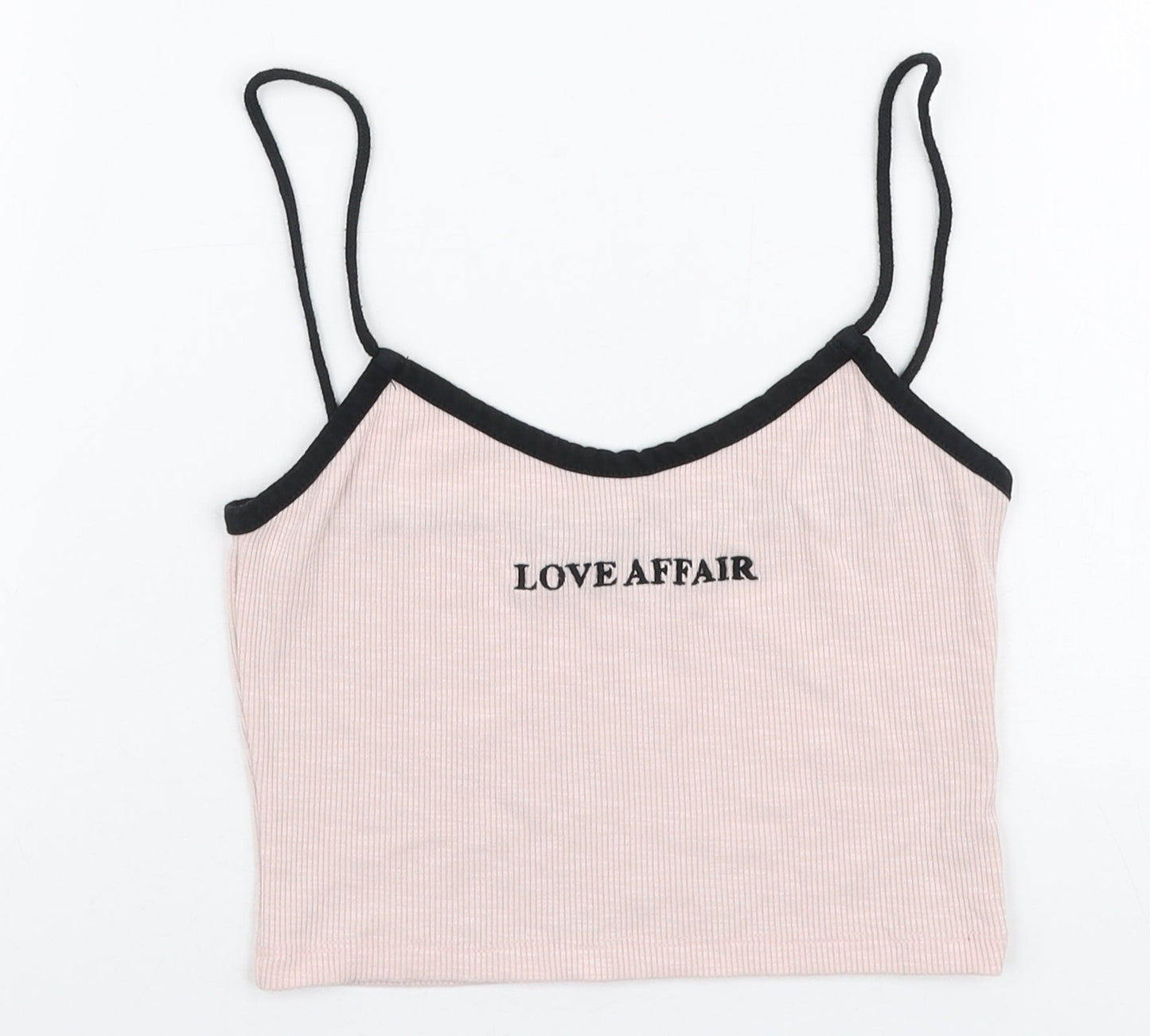 Womens UK Size 6 Topshop Pink Cropped Tank