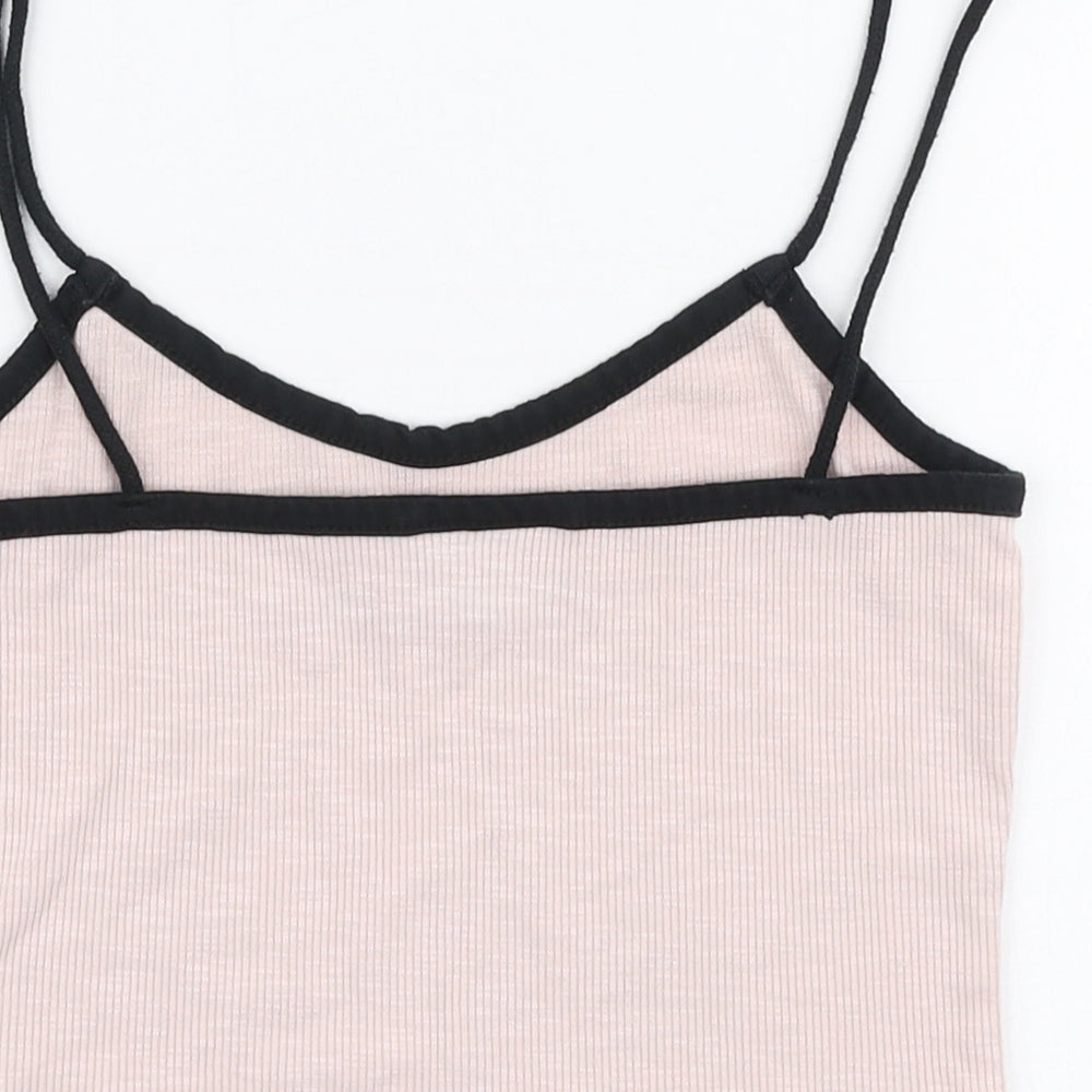 Womens UK Size 6 Topshop Pink Cropped Tank