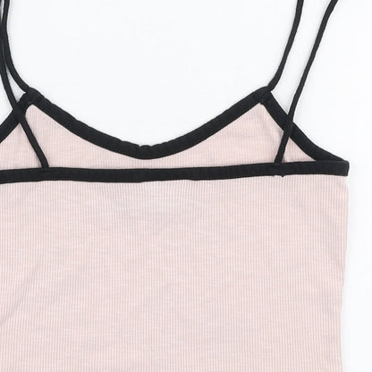 Womens UK Size 6 Topshop Pink Cropped Tank