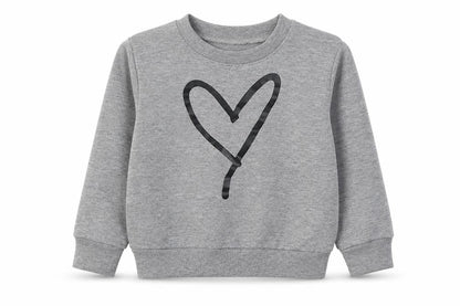 Preworn Girls Grey  Cotton Pullover Sweatshirt Size 2 Years  Pullover