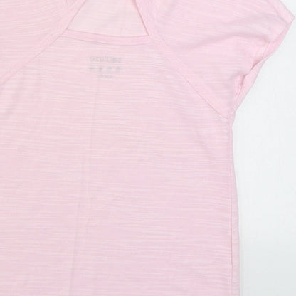 Matalan Girls Pink  Polyester Basic T-Shirt Size 8-9 Years Round Neck Pullover