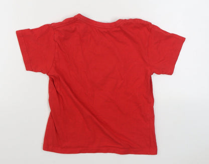 JHK Boys Red  100% Cotton Basic T-Shirt Size 7-8 Years Round Neck Pullover - Spider-Man