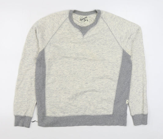 Topman Mens Grey  Cotton Pullover Sweatshirt Size M