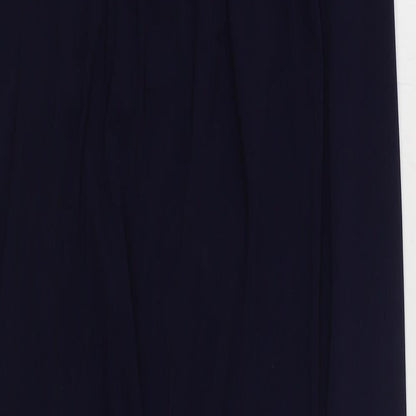 Valerie Bertinelli Womens Blue  Polyester Maxi  Size 10  Off the Shoulder Zip