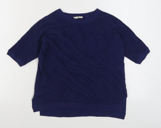 TU Womens Black Round Neck  Viscose Pullover Jumper Size 10