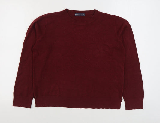 Womens UK Size 14 Marks and Spencer Red Pullover Jumper