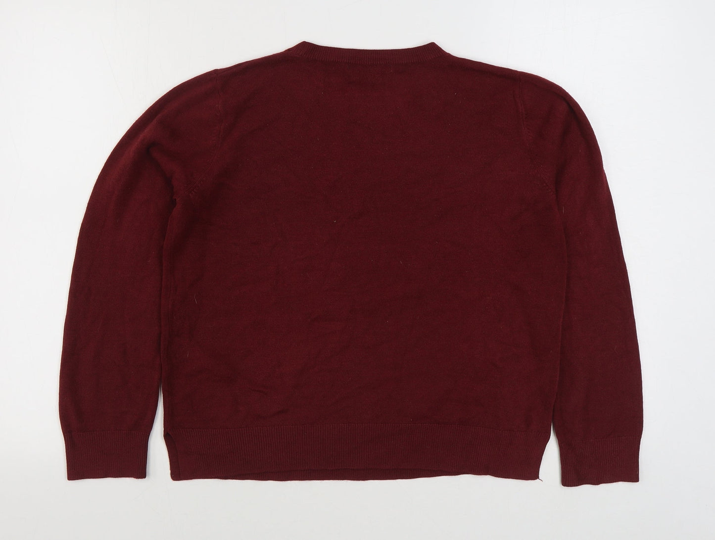 Womens UK Size 14 Marks and Spencer Red Pullover Jumper