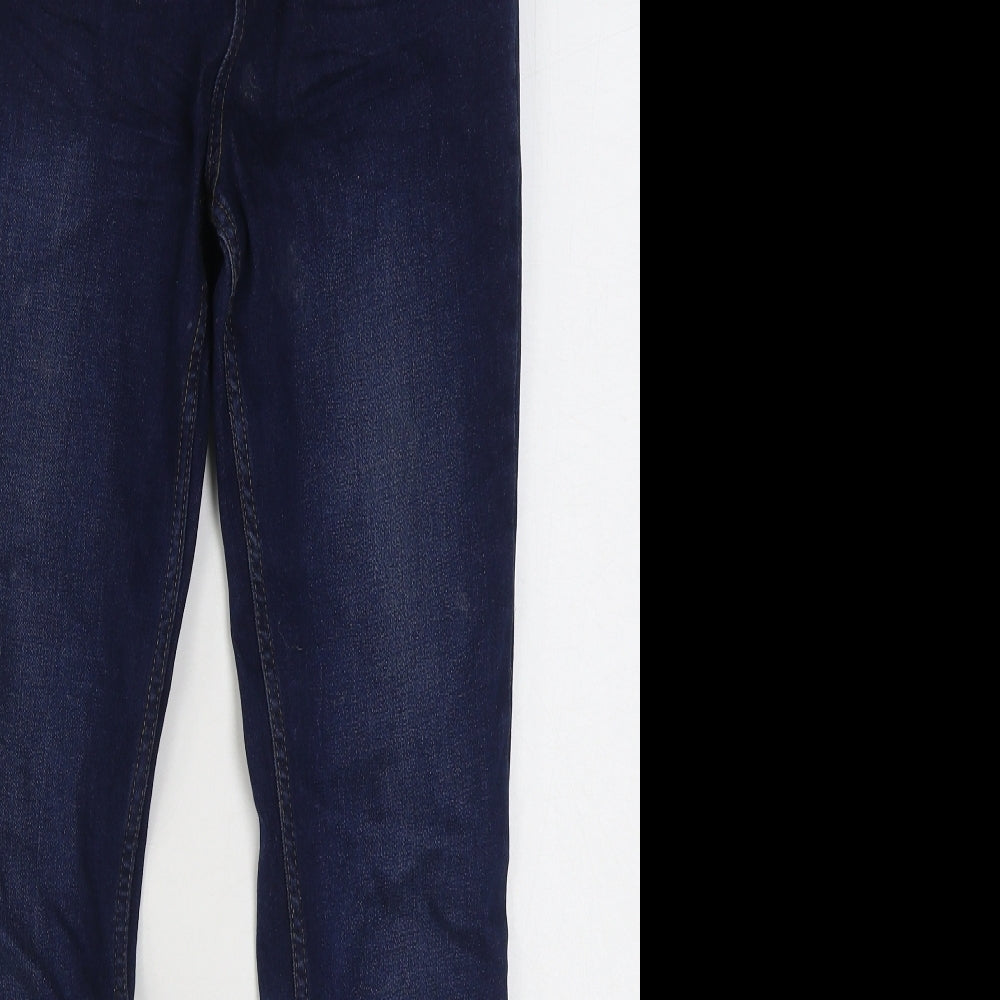 Denim & Co. Girls Blue  Cotton Skinny Jeans Size 13-14 Years  Regular Zip