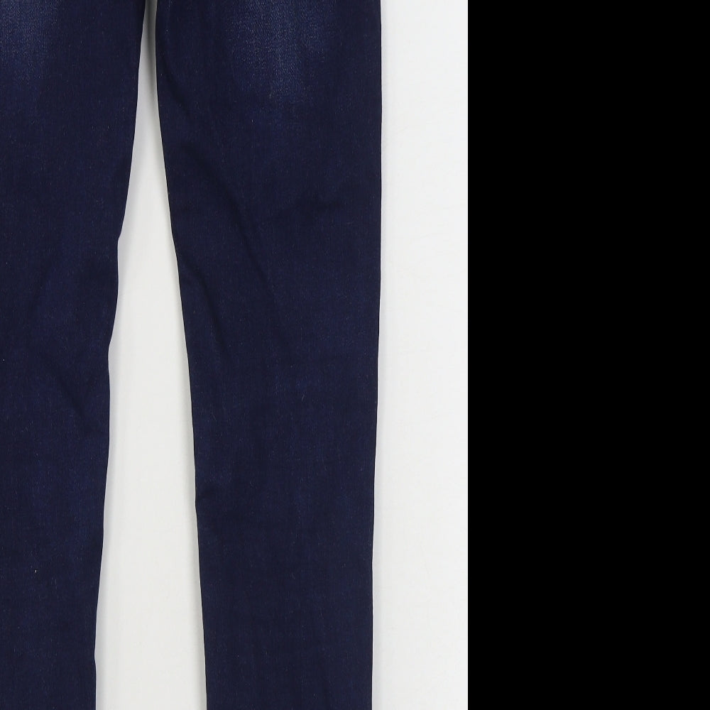 Denim & Co. Girls Blue  Cotton Skinny Jeans Size 13-14 Years  Regular Zip