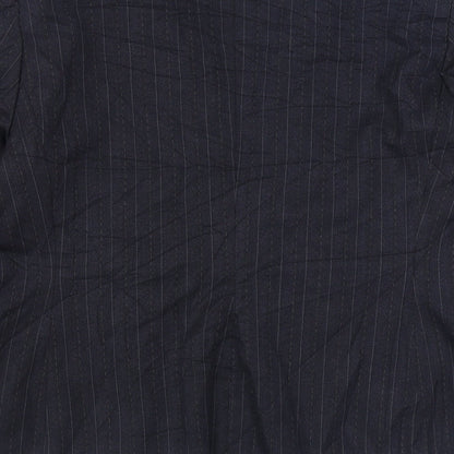 AMARANTO Womens Blue Striped  Jacket Blazer Size 18  Button