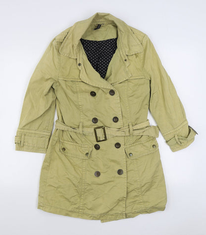 Womens UK Size 10 Topshop Beige Trench Coat