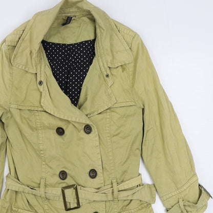 Womens UK Size 10 Topshop Beige Trench Coat