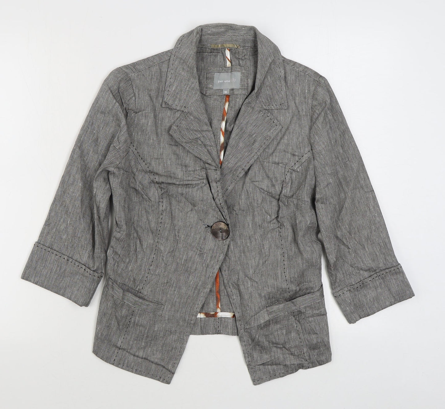 Womens UK Size 10 Per Una Grey Jacket