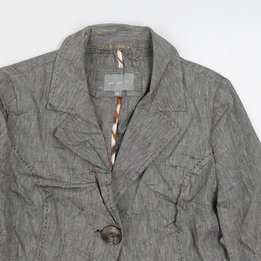 Womens UK Size 10 Per Una Grey Jacket
